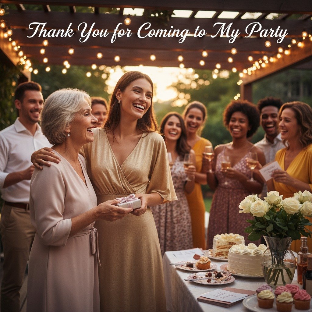 thank you for coming to my party