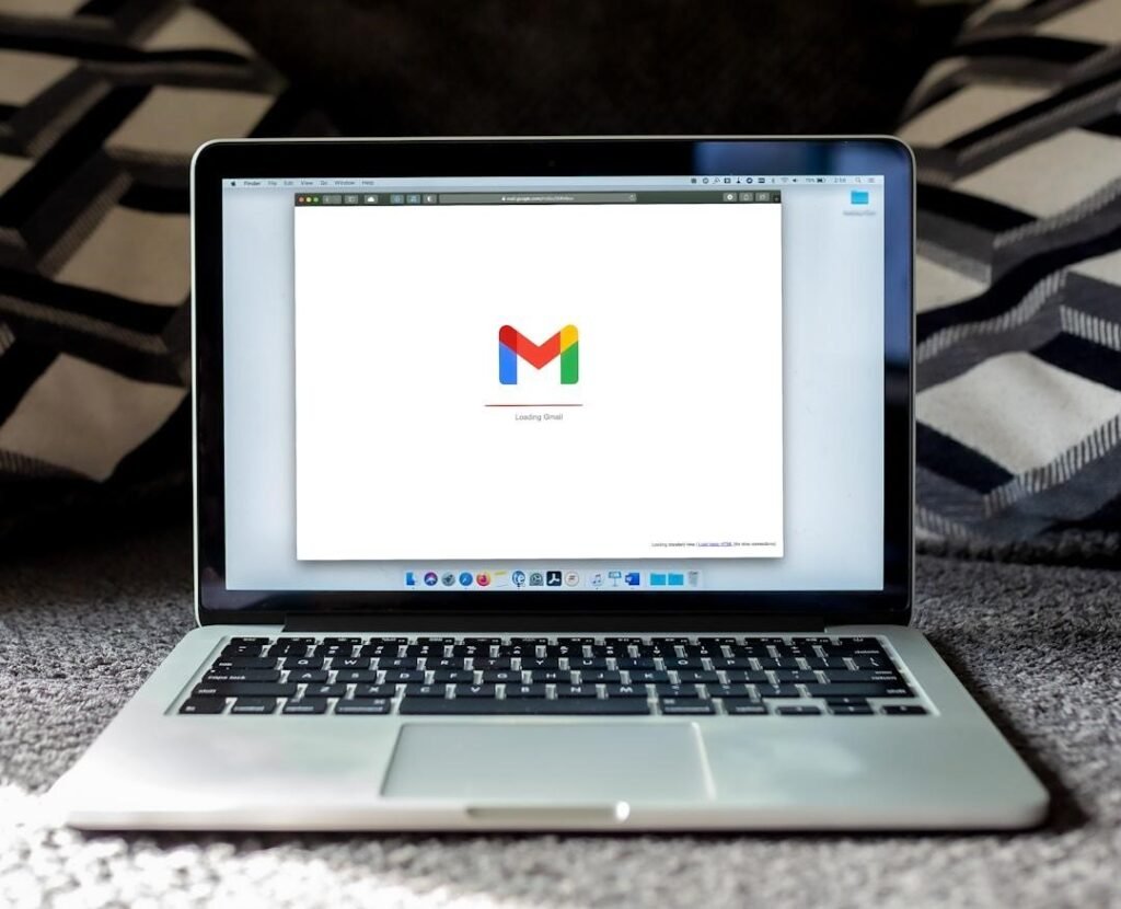Gmail loading on the screen of a laptop to represent A/B testing with email marketing program for agencies